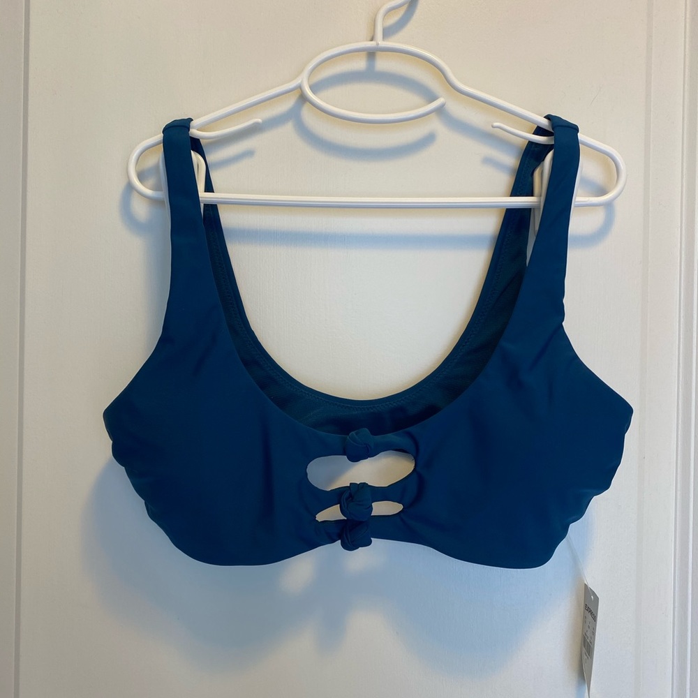 Express Knotted Scoop Neck Bikini Swim Top NWT
